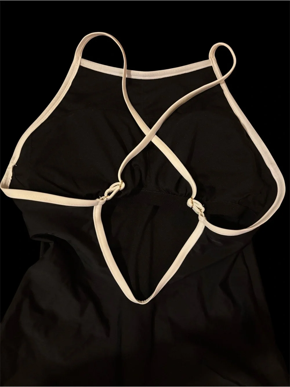 Shade & Shore black high neck full coverage swimsuit L NWT